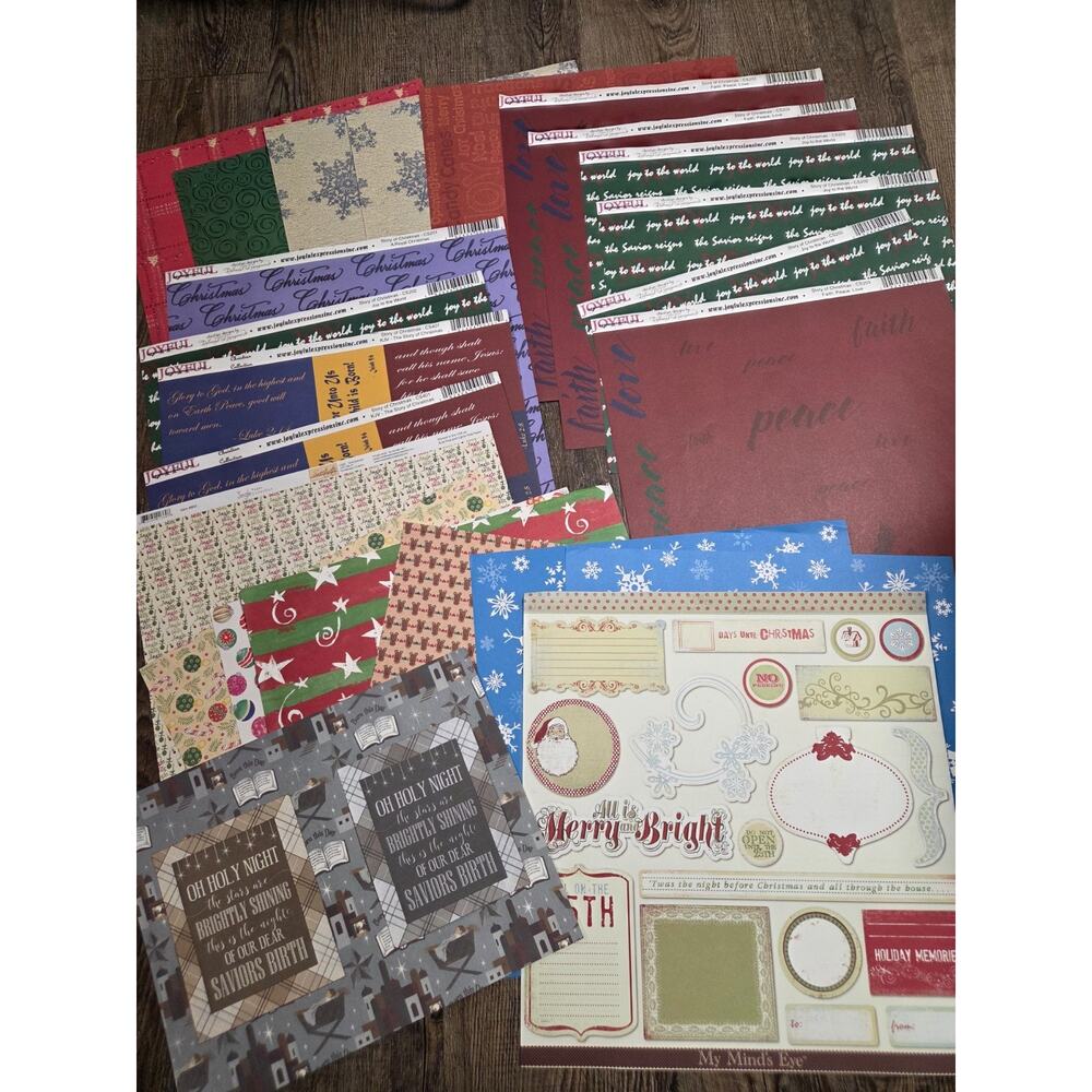 Christmas Holiday Scrapbook Kit Pages Stickers Joyful Expressions Lot Set